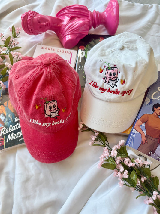 'I like my books spicy' Embroidered Hat